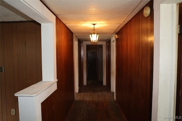 2612 Harris St, Selma, AL 36701 - corridor featuring wood walls and dark wood-style floors