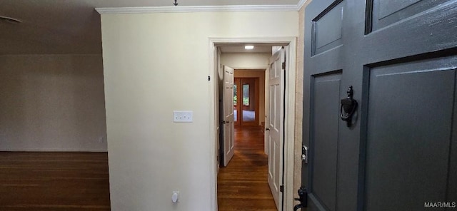2728 Oxford Dr, Montgomery, AL 36111 - corridor with ornamental molding and wood finished floors