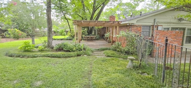 2728 Oxford Dr, Montgomery, AL 36111 - view of yard with a patio and a pergola