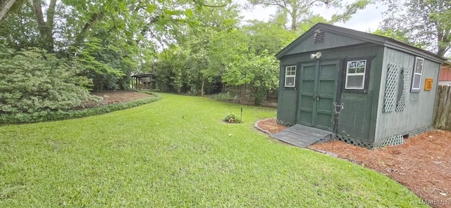 2728 Oxford Dr, Montgomery, AL 36111 - view of green lawn with a storage shed