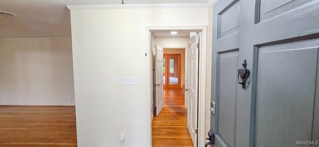 2728 Oxford Dr, Montgomery, AL 36111 - hall featuring ornamental molding and wood finished floors