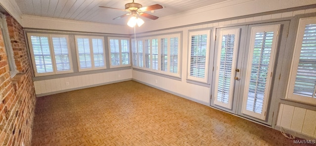 2728 Oxford Dr, Montgomery, AL 36111 - unfurnished sunroom with healthy amount of natural light, french doors, and ornamental molding