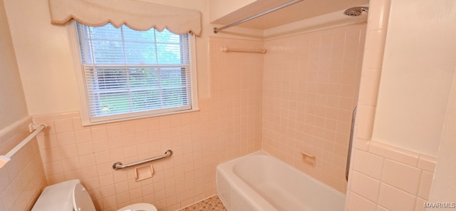 2728 Oxford Dr, Montgomery, AL 36111 - full bath featuring tile walls and bathtub / shower combination