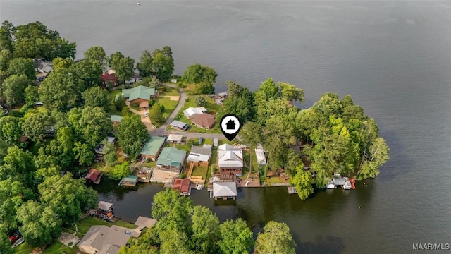 28 Lake Region Dr, Wetumpka, AL 36092 - aerial view of residential area with a nearby body of water