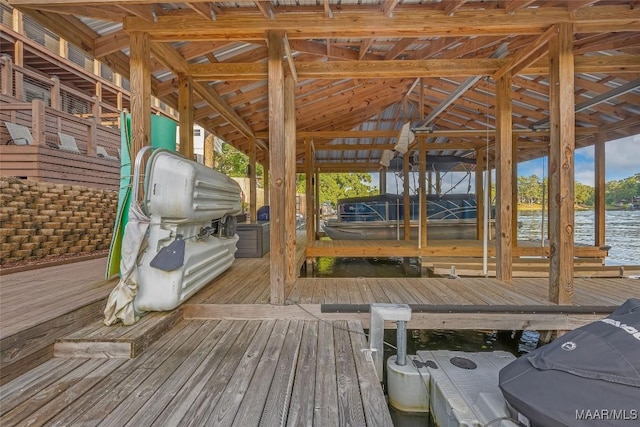 28 Lake Region Dr, Wetumpka, AL 36092 - dock with boat lift and a water view