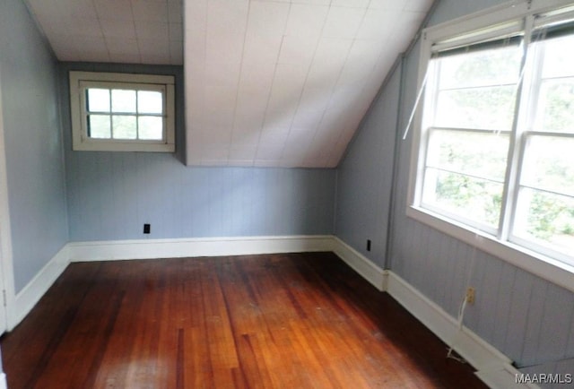 812 E Fairview Ave, Montgomery, AL 36106 - bonus room with hardwood / wood-style flooring, vaulted ceiling, and wooden walls