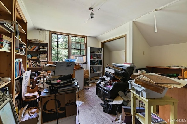 76 Willow Springs Rd, Wetumpka, AL 36093 - home office with wood finished floors and vaulted ceiling