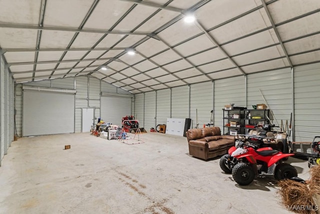 493 Lake Ridge Rd, Hope Hull, AL 36043 - garage featuring metal wall