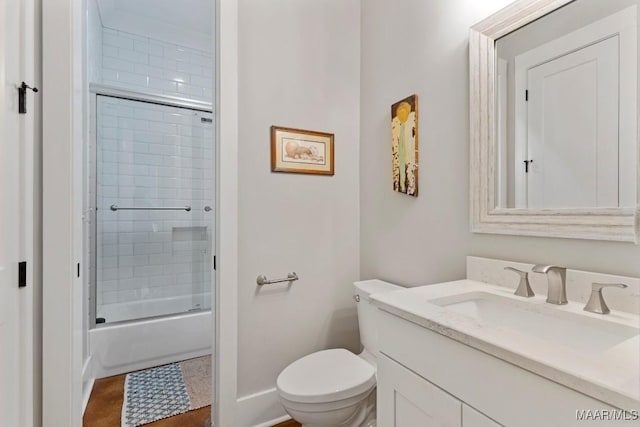 493 Lake Ridge Rd, Hope Hull, AL 36043 - bathroom with vanity and bath / shower combo with glass door