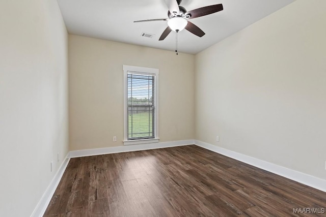12 Crescent Ridge Ct, Deatsville, AL 36022 - unfurnished room with dark wood-type flooring and a ceiling fan