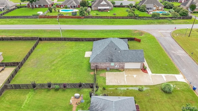12 Crescent Ridge Ct, Deatsville, AL 36022 - aerial view of residential area featuring a pool area