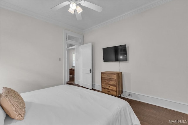 844 E Edgemont Ave, Montgomery, AL 36111 - bedroom with ornamental molding and ceiling fan