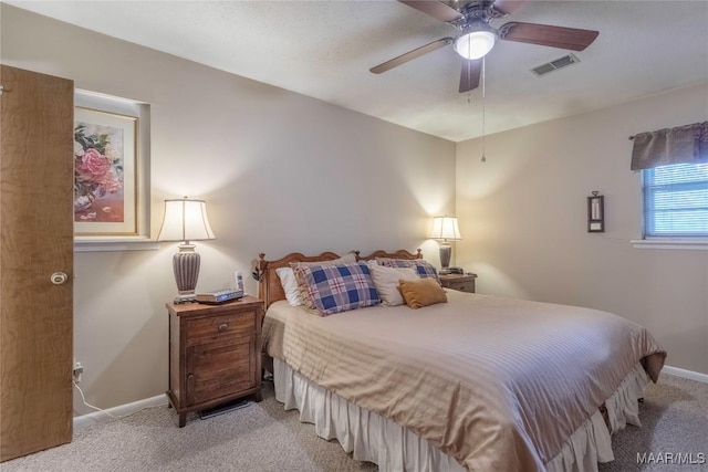 3748 Jasmine Hill Rd, Wetumpka, AL 36093 - bedroom with light colored carpet and a ceiling fan