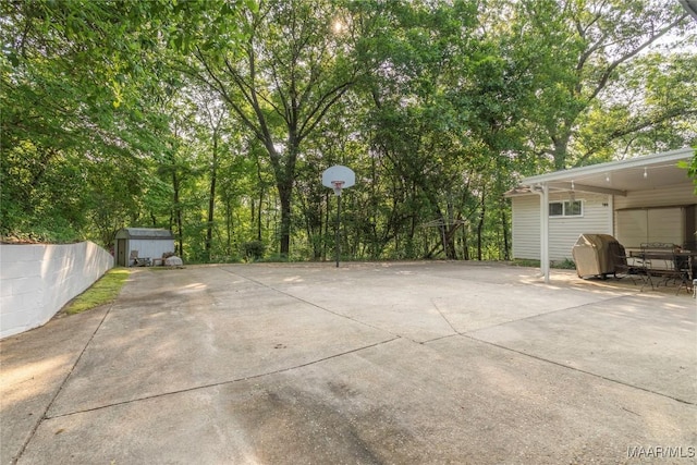 3748 Jasmine Hill Rd, Wetumpka, AL 36093 - view of patio / terrace featuring a shed and a grill