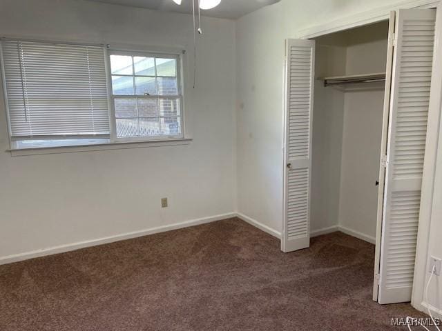 2300 Wentworth Dr, Montgomery, AL 36106 - unfurnished bedroom with dark colored carpet and a closet