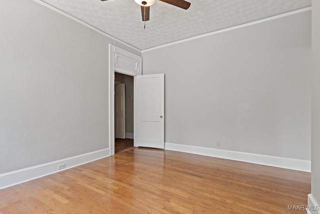 102 Vonora Ave, Montgomery, AL 36107 - spare room with ceiling fan, a textured ceiling, light wood finished floors, and ornamental molding