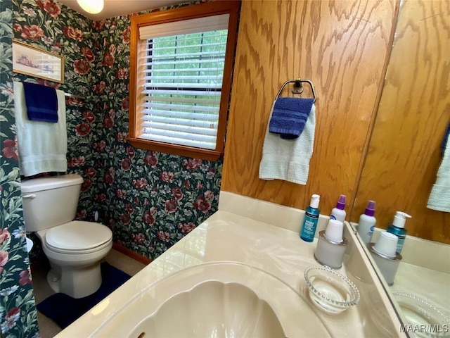 5240 Airport Rd, Millbrook, AL 36054 - bathroom featuring wallpapered walls and vanity