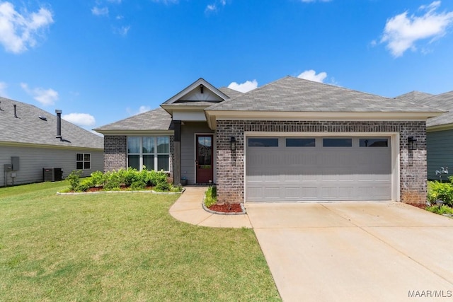 904 Hedgefield Way, Prattville, AL 36066 - view of front of property featuring brick siding, an attached garage, driveway, a front yard, and a shingled roof
