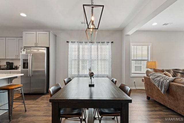 904 Hedgefield Way, Prattville, AL 36066 - dining room with dark wood-type flooring and recessed lighting