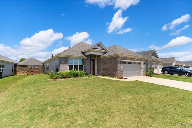 904 Hedgefield Way, Prattville, AL 36066 - view of front facade with brick siding, a garage, driveway, and a shingled roof