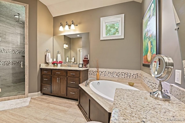 8612 Birchwood Ct, Montgomery, AL 36116 - full bathroom with a stall shower, vanity, and a bath