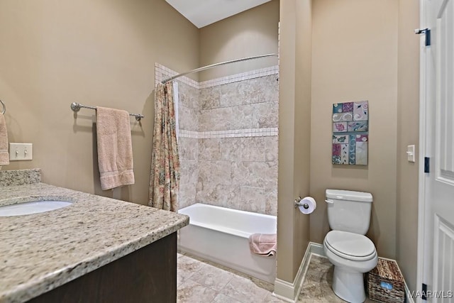 8612 Birchwood Ct, Montgomery, AL 36116 - full bathroom with vanity, shower / bath combo with shower curtain, and tile patterned floors
