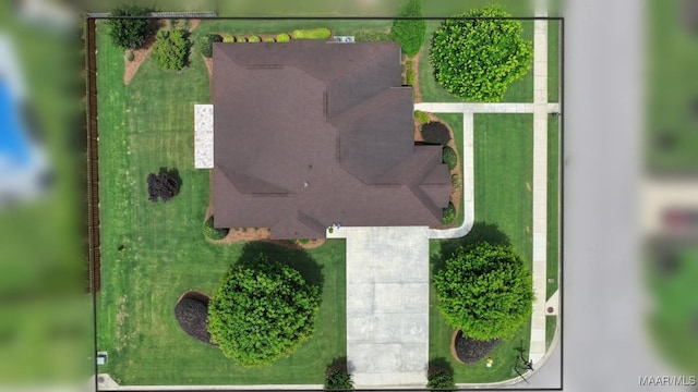 8612 Birchwood Ct, Montgomery, AL 36116 - aerial view of property and surrounding area with property boundaries highlighted