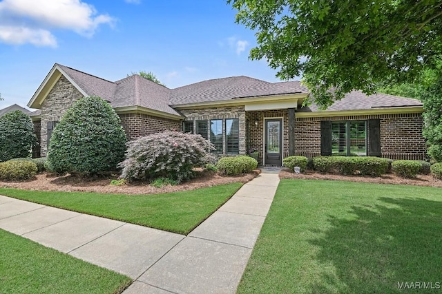 8612 Birchwood Ct, Montgomery, AL 36116 - view of front of property featuring a front lawn, brick siding, and roof with shingles