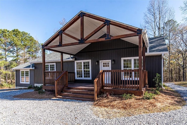 11056 Central Plank Rd, Eclectic, AL 36024 - view of front of house with a wooden deck and a shingled roof