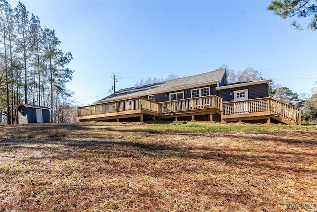 11056 Central Plank Rd, Eclectic, AL 36024 - back of property with a deck