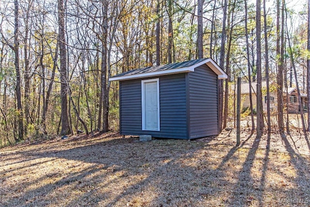 11056 Central Plank Rd, Eclectic, AL 36024 - view of shed featuring a view of trees