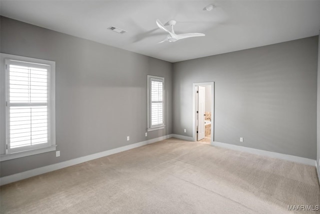 7918 Long Acre St, Montgomery, AL 36116 - unfurnished room with ceiling fan and light colored carpet