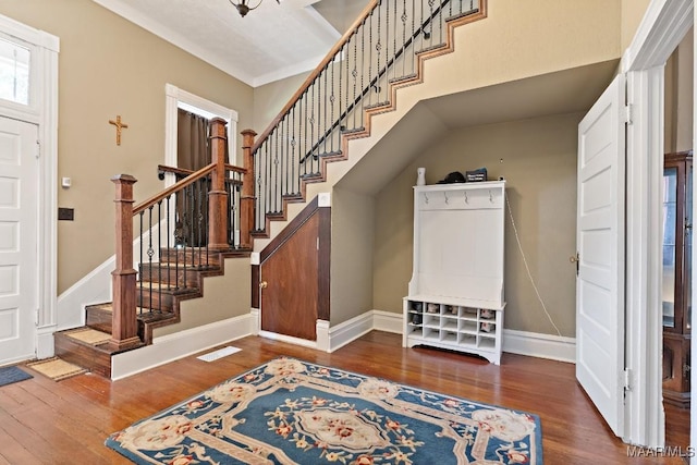 1802 Madison Ave, Montgomery, AL 36107 - foyer entrance with hardwood / wood-style floors and stairway
