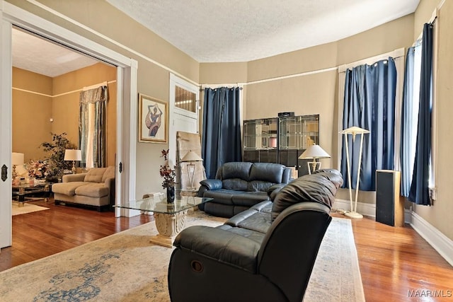 1802 Madison Ave, Montgomery, AL 36107 - living room featuring wood finished floors and a textured ceiling
