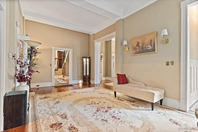 1802 Madison Ave, Montgomery, AL 36107 - living area with crown molding and wood finished floors