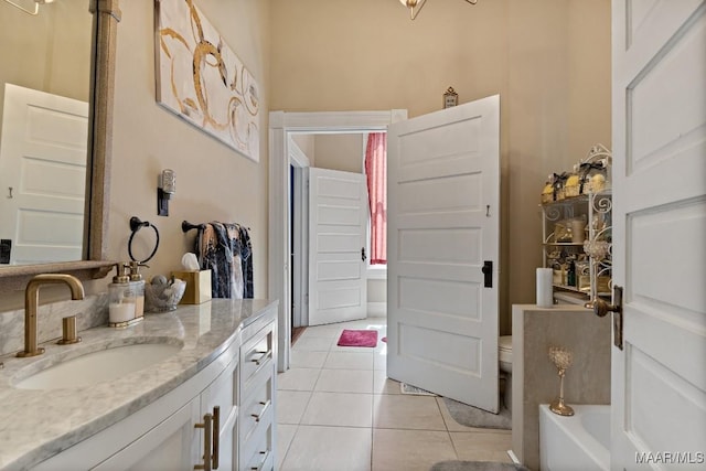 1802 Madison Ave, Montgomery, AL 36107 - bathroom with vanity, tile patterned flooring, and a tub