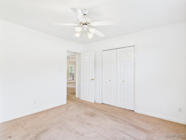 508 Mossy Oak Rdg, Prattville, AL 36066 - unfurnished bedroom with carpet floors, a closet, and ceiling fan