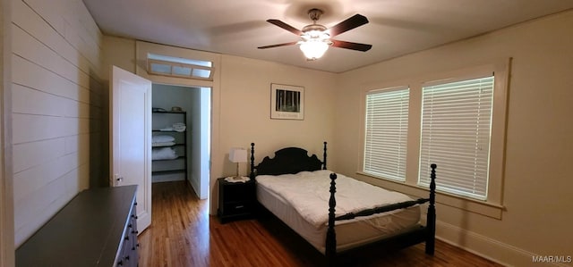 1928 Winona Ave, Montgomery, AL 36107 - bedroom with dark wood finished floors and a ceiling fan