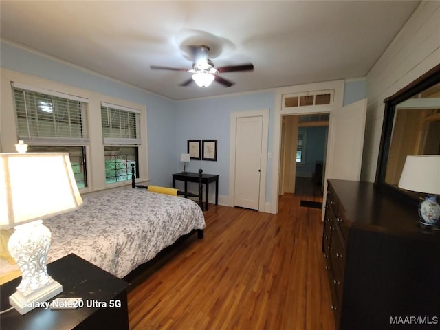 1928 Winona Ave, Montgomery, AL 36107 - bedroom with wood finished floors and ceiling fan