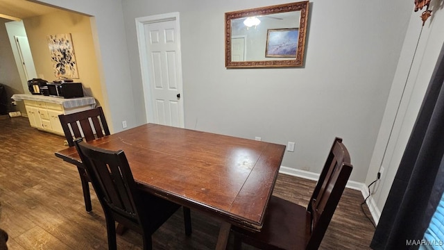 1345 Firetower Rd, Wetumpka, AL 36092 - dining area featuring dark wood finished floors