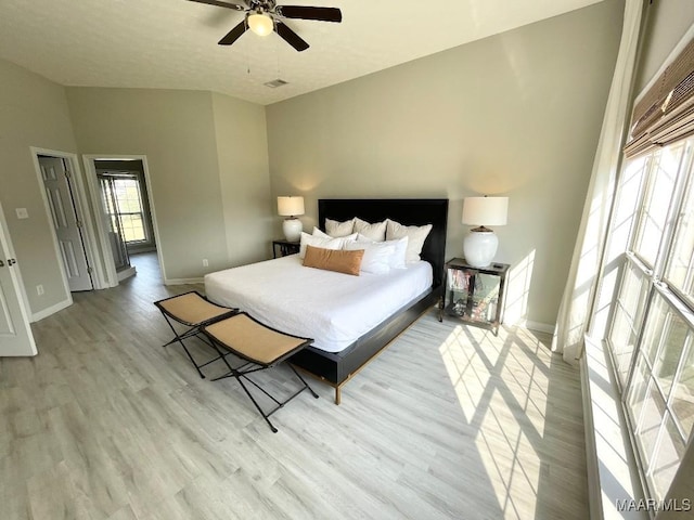 2495 Chancellor Ridge Rd, Prattville, AL 36066 - bedroom with light wood-style flooring and ceiling fan