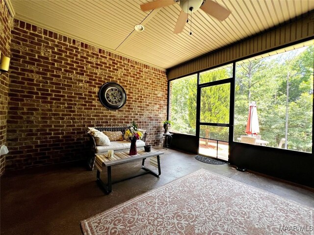 309 Southern Hills Dr, Wetumpka, AL 36093 - sunroom featuring ceiling fan