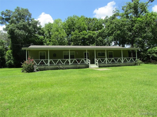 1716 Old Federal Rd, Shorter, AL 36075 - back of property featuring a porch and a yard