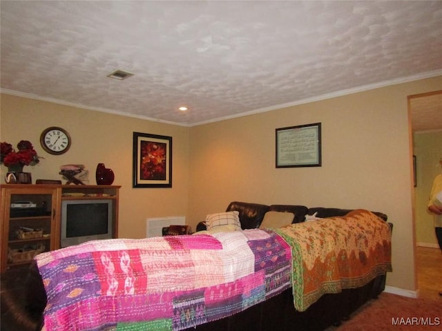 1716 Old Federal Rd, Shorter, AL 36075 - bedroom featuring carpet floors, recessed lighting, and ornamental molding