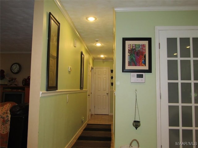 1716 Old Federal Rd, Shorter, AL 36075 - hall with ornamental molding and recessed lighting