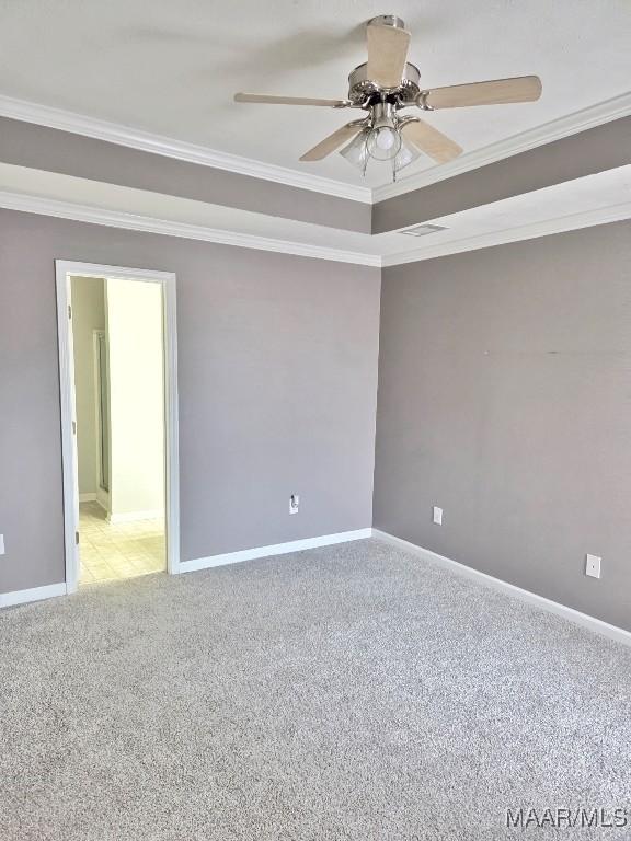 1312 Centerfield Ct, Montgomery, AL 36117 - carpeted spare room featuring ornamental molding and a ceiling fan