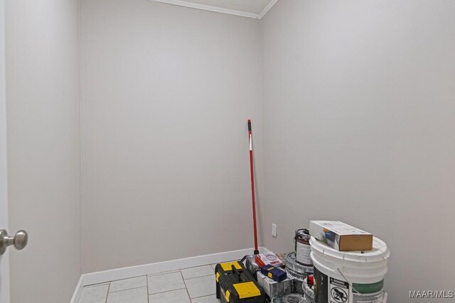 5010 Redland Rd, Wetumpka, AL 36093 - spare room with crown molding and light tile patterned flooring