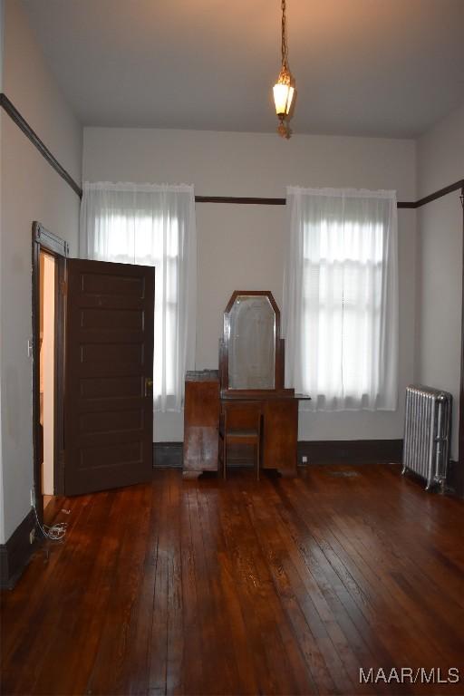 2207 Winona Ave, Montgomery, AL 36107 - foyer with radiator, wood-type flooring, and healthy amount of natural light