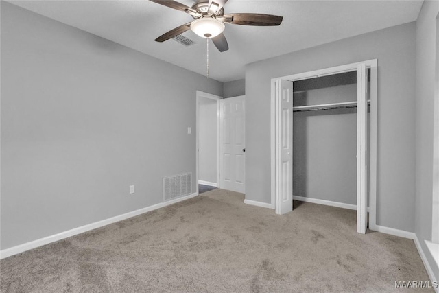 113 Duck Cv, Elmore, AL 36025 - unfurnished bedroom with carpet flooring, a closet, and ceiling fan