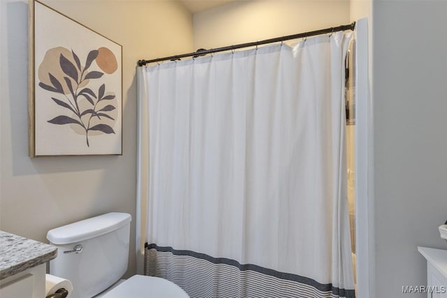 529 Hickory Dr, Wetumpka, AL 36092 - full bathroom with vanity and a shower with shower curtain